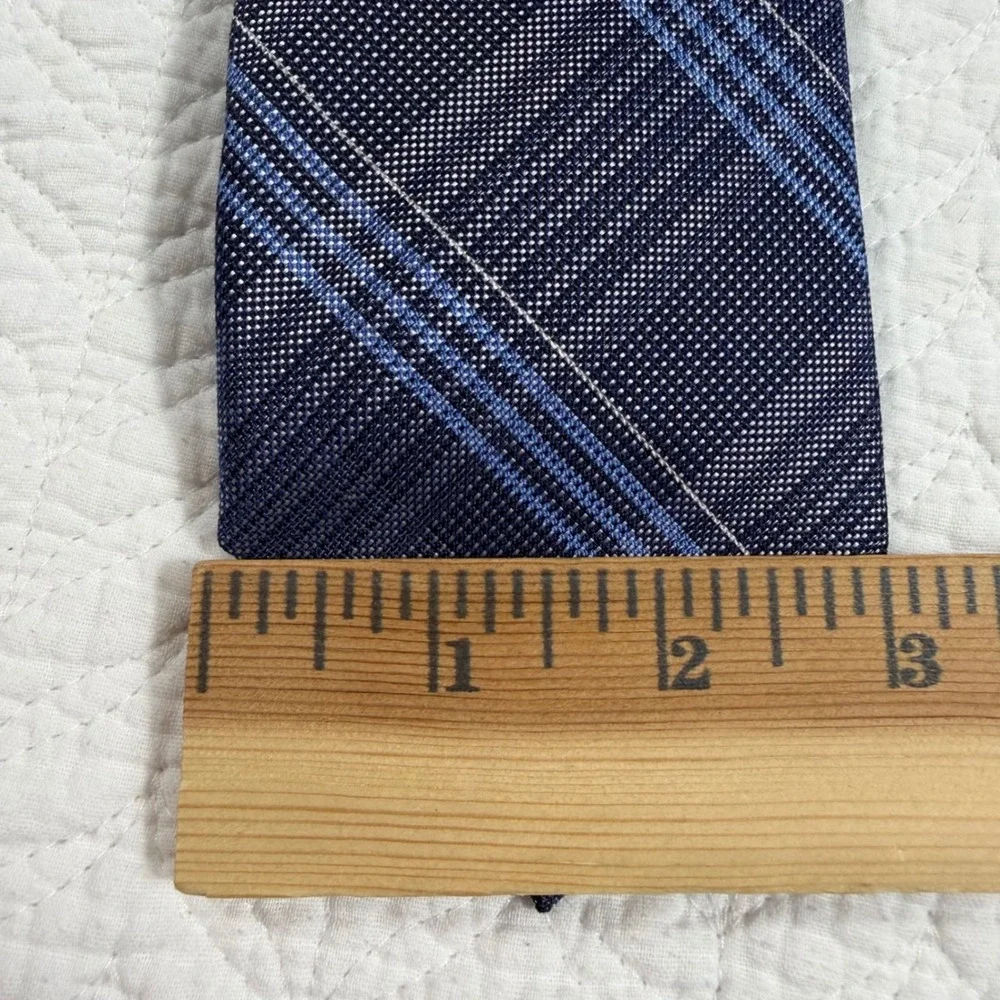 Tommy Hilfiger Necktie Men's Blue Preppy Designer Plaid Silk Blend 58